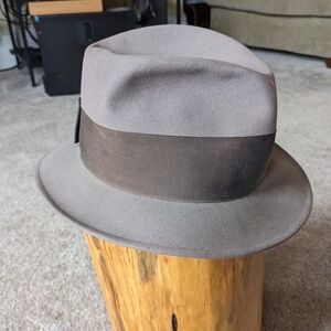 Premier Gray Fedora with Cream Interior